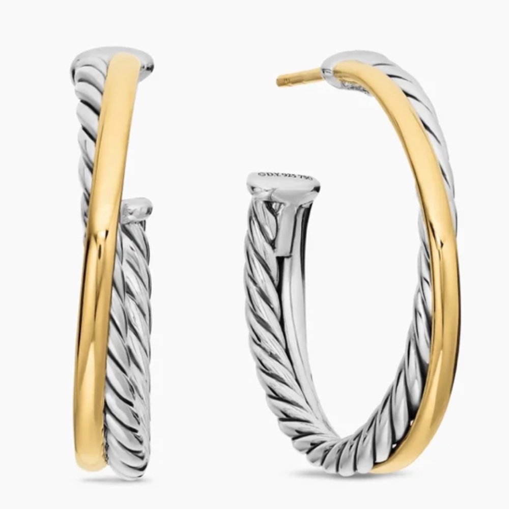David Yurman Earrings Crossover Hoops